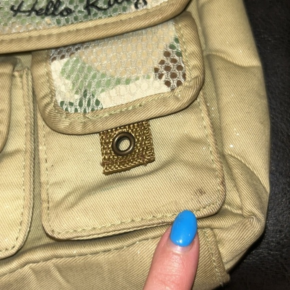 HELLO KITTY ARMY CAMO CAMOFLAUGE  PRINT CROSSBODY MINI BAG - Picture 7 of 13